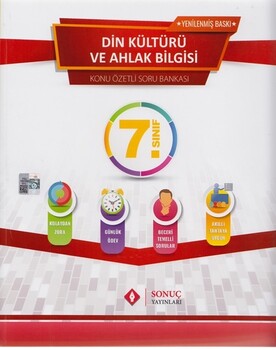  Sonuç Yayınları 7. Sınıf Din Kültürü ve Ahlak Bilgisi Kazanım Merkezli Soru Kitapçığı Seti Yenilenmiş Baskı