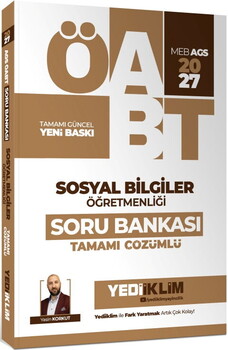 Yediiklim 2027 MEB AGS ÖABT Sosyal Bilgiler Öğretmenliği Tamamı Çözümlü Soru Bankası