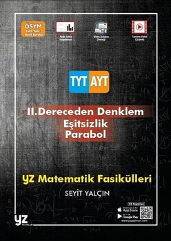  YZ Yayınları TYT AYT Matematik Fasikülleri 2. Dereceden Denklem Eşitsizlik Parabol