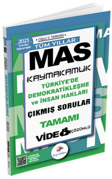  Dizgi Kitap Mas Kaymakamlık İnsan Hakları ve Demokratikleşme Tüm Yıllar Video Çözümlü Çıkmış Sorular