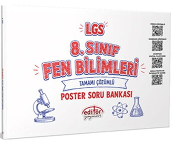 Editör Yayınları 8. LGS Sınıf Fen Bilimleri Poster Soru Bankası