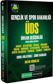  Pegem Akademi 2026 ÜDS Gençlik ve Spor Bakanlığı Ortak Konular Sınavlarına Hazırlık Konu Anlatımlı Soru Bankası
