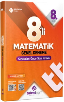  Talentteam Yayınları 8. Sınıf Matematik 8 li Genel Deneme