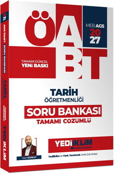 Yediiklim 2027 MEB AGS ÖABT Tarih Öğretmenliği Tamamı Çözümlü Soru Bankası