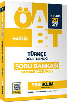 Yediiklim 2027 MEB AGS ÖABT Türkçe Öğretmenliği Tamamı Çözümlü Soru Bankası