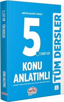  Editör Yayınları 5. Sınıf VİP Tüm Dersler Konu Anlatımlı