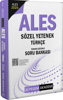  Pegem Yayınları 2026 ALES Sözel Yetenek Türkçe Tamamı Çözümlü Soru Bankası
