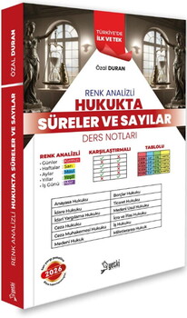  Yetki Yayınları 2026 Hukukta Renk Analizli Süreler Sayılar Ders Notları
