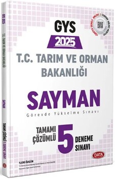  Data Yayınları 2025 GYS Tarım ve Orman Bakanlığı Sayman Tamamı Çözümlü 5 Deneme Sınavı