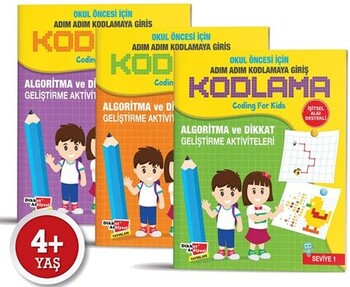  Dikkat Atölyesi Yayınları Okul Öncesi Adım Adım Kodlamaya Giriş