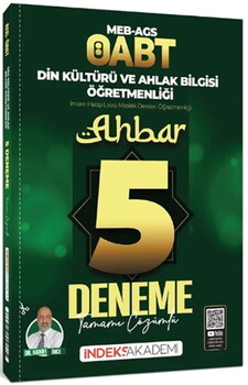 İndeks Akademi 2026 ÖABT MEB AGS Din Kültürü ve Ahlak Bilgisi Ahbar 5 Deneme