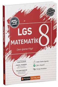  Pegem Yayınları 8. Sınıf LGS Matematik Ders İşleme Föyü