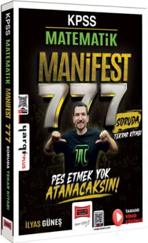 Yargı Yayınları KPSS Matematik Manifest Serisi 777 Soruda Tamamı Video Çözümlü Tekrar Kitabı