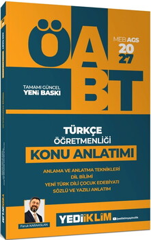 Yediiklim 2027 AGS ÖABT Türkçe Öğretmenliği Anlama ve Anlatma Teknikleri Dil Bilim Yeni Türk Dili Çocuk Edebiyatı Sözlü ve Yazıl