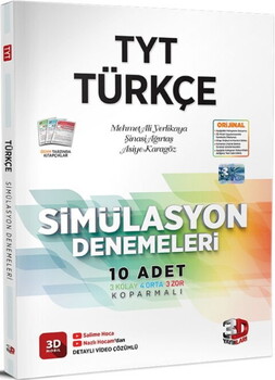  3D Yayınları TYT Türkçe Simülasyon 10 Deneme