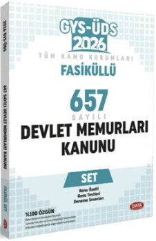  Data Yayınları 2026 GYS ÜDS Fasiküllü 657 Sayılı Devlet Memurları Kanunu Set