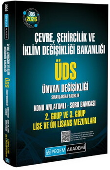 Pegem 2026 ÜDS Çevre Şehircilik ve İklim Değişikliği Bakanlığı Sınavlarına Hazırlık Konu Anlatımlı Soru Bankası 2. Grup