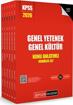 Pegem Yayınları 2026 KPSS Genel Yetenek Genel Kültür Lisans Konu Anlatımlı Modüler Set