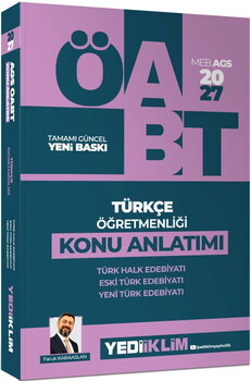 Yediiklim 2027 MEB AGS ÖABT Türkçe Öğretmenliği Türk Halk Edebiyatı Yeni Türk Edebiyatı Eski Türk Edebiyatı Konu Anlatımı