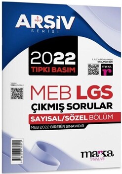  Marka Yayınları 8. Sınıf Arşiv Serisi LGS 2022 Çıkmış Sorular Çözümlü Tıpkı Basım