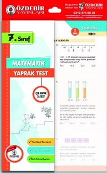  Özdebir Yayınları 7. Sınıf Matematik Yaprak Test