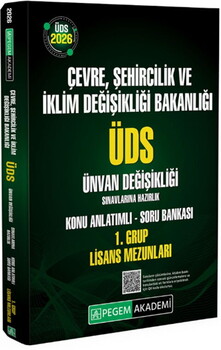  Pegem 2026 ÜDS Çevre Şehircilik ve İklim Değişikliği Bakanlığı Konu Anlatımlı Soru Bankası 1. Grup
