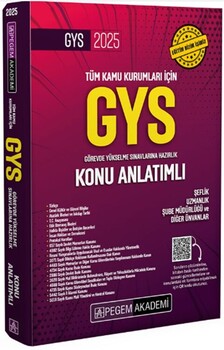  Pegem Yayınları 2025 Tüm Kamu Kurumları İçin Görevde Yükselme Sınavlarına Hazırlık Konu Anlatımlı