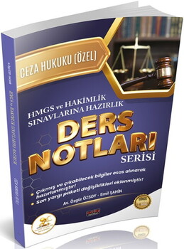 Savaş Yayınları HUKAL HMGS HAKİMLİK Ceza Hukuku Özel Hükümler Ders Notları
