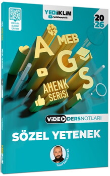  Yediiklim  2026 MEB AGS Ahenk Serisi Sözel Yetenek Video Ders Notları