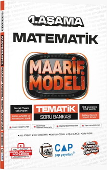  Çap Yayınları Üniversiteye Hazırlık Matematik Ders Platosu Maarif Modeli Tematik Soru Bankası 1. Aşama