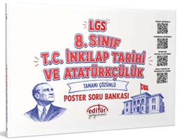 Editör Yayınları 8. LGS Sınıf T.C. İnkılap Tarihi ve Atatürkçülük Poster Soru Bankası