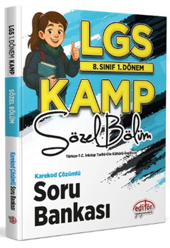  Editör Yayınları 8. Sınıf 1. Dönem LGS Kamp Sözel Bölüm Karekod Çözümlü Soru Bankası