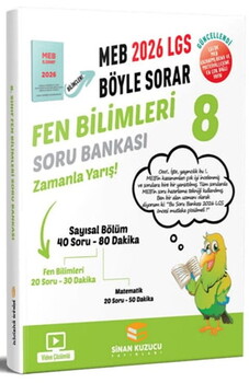  Sinan Kuzucu 8. Sınıf 2026 LGS MEB Böyle Sorar Fen Bilimleri Soru Bankası