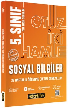  Startfen Yayınları 5. Sınıf Sosyal Bilgiler 32 Hamle Kazanım Denemeleri