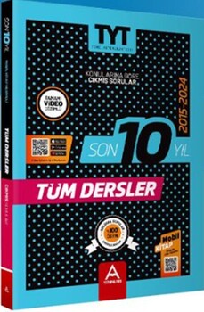  A Yayınları TYT Tüm Dersler Son 10 Yıl Çıkmış Sorular