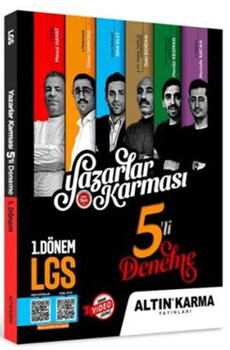  Altın Karma Yayınları 8. Sınıf LGS Yazarlar Karması 5 li Genel Deneme Seti