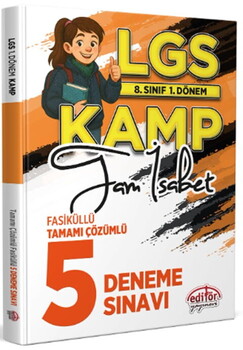  Editör Yayınları 8. Sınıf 1. Dönem LGS Kamp Tam İsabet Fasiküllü Tamamı Çözümlü 5 Deneme Sınavı