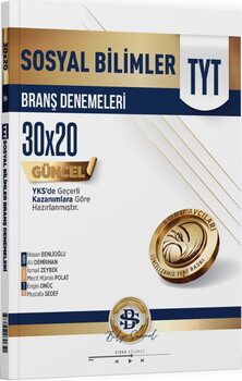  Bilgi Sarmal Yayınları TYT Sosyal Bilimler 30 x 20 Branş Denemeleri