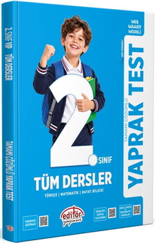  Editör Yayınları 2. Sınıf Tüm Dersler Tamamı Çözümlü Yaprak Test