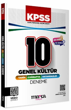 Marka Yayınları KPSS Genel Kültür Tarih Coğrafya Vatandaşlık 10 Deneme Sınavı