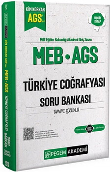  Pegem Akademi MEB AGS Kim Korkar Türkiye Coğrafyası Soru Bankası Tamamı Çözümlü
