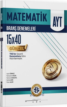  Bilgi Sarmal Yayınları AYT Matematik 15 x 40 Branş Denemeleri