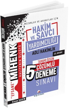  Dizgi Kitap MİHENK Adli Hakimlik ve Savcı Yardımcılığı 5 Deneme