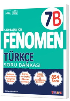  Fenomen Okul Yayınları 7. Sınıf Türkçe B Fenomen Soru Bankası