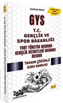  Makro Kitabevi T.C. Gençlik ve Spor Bakanlığı GYS Yurt Yönetim Memuru Soru Bankası