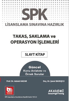  Akademi Eğitim SPF Takas Saklama ve Operasyon İşlemleri Slayt Kitap