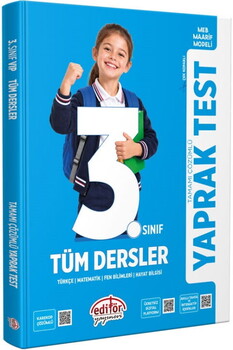  Editör Yayınları 3. Sınıf Tüm Dersler Tamamı Çözümlü Yaprak Test