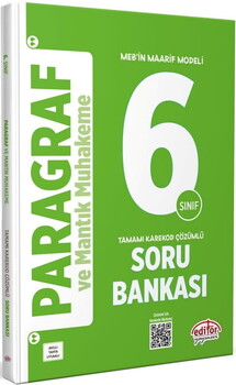  Editör Yayınları 6. Sınıf Paragraf Ve Mantık Muhakeme Soru Bankası