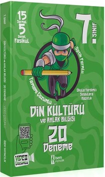  İsem Yayınları 7. Sınıf Din Kültürü ve Ahlak Bilgisi 20 Deneme