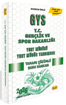  Makro Kitabevi T.C. Gençlik ve Spor Bakanlığı GYS Yurt Müdürü - Yurt Müdür Yardımcısı Tamamı Çözümlü Soru Bankası